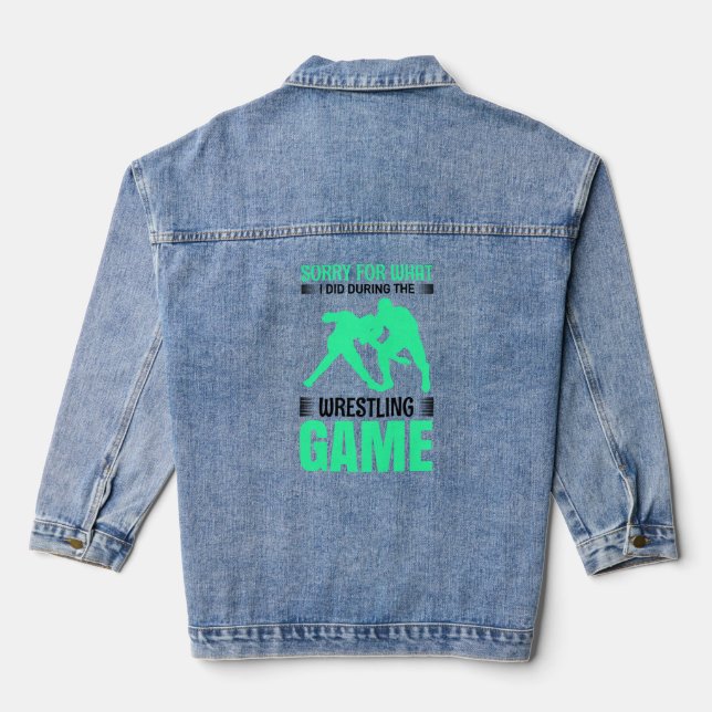 Wrestling Game Apology Tee Denim Jacket (Back)