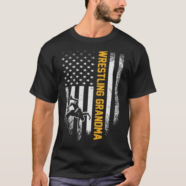 Wrestling Grandma Silhouette T-Shirt (Front)