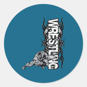 Wrestling Graphic Strong Wrestler For Men Women Bo Classic Round Sticker