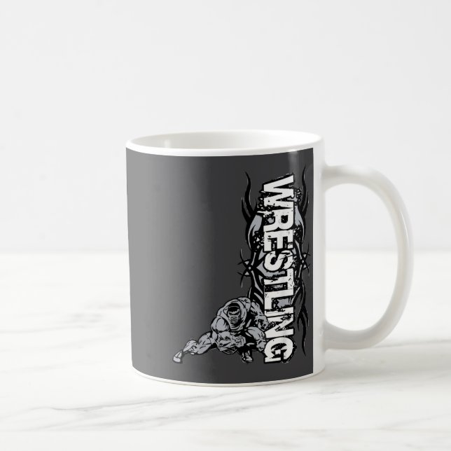 Wrestling Graphic Strong Wrestler For Men Women Bo Coffee Mug (Right)