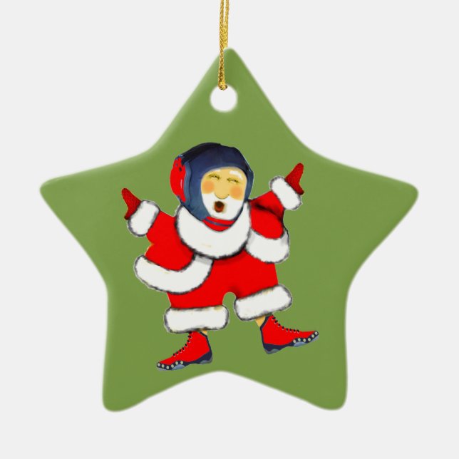 Wrestling Holiday Gift 2023 Ceramic Tree Decoration (Front)