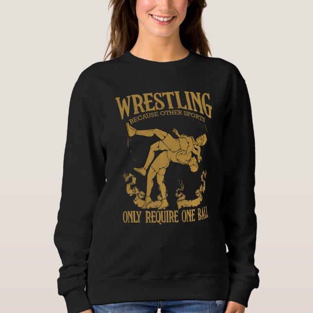 Wrestling  Martial Fight Warrior Headkick Sweatshirt (Front)