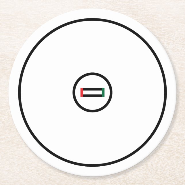 Wrestling Mat Round Paper Coaster (Front)