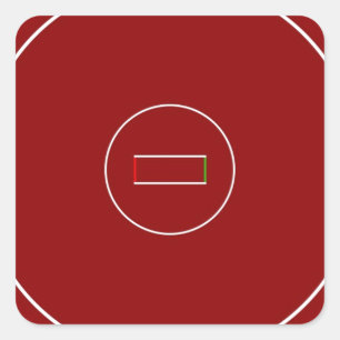Wrestling Mat Square Sticker