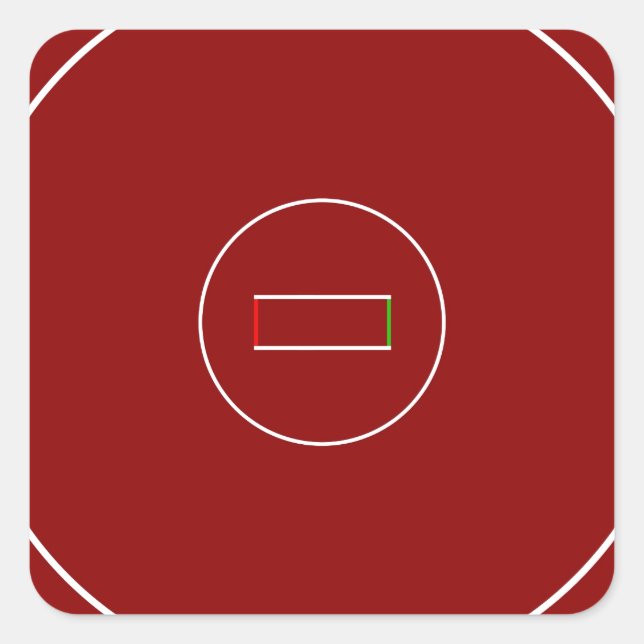 Wrestling Mat Square Sticker (Front)