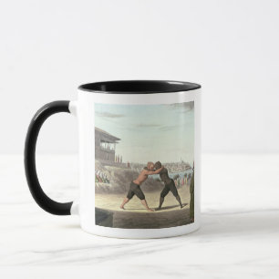 Wrestling Match, Constantinople (w/c on paper) Mug