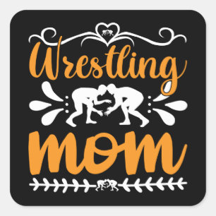 Wrestling Mom Square Sticker
