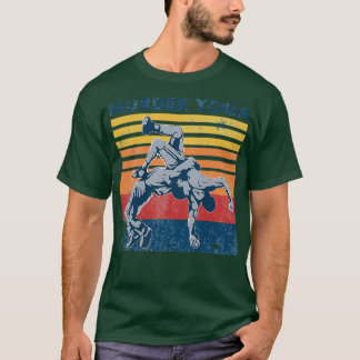Wrestling Murder Yoga Vintage Funny Gift T-Shirt