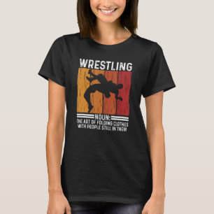 Wrestling Noun Wrestler Definition Folding Clothes T-Shirt