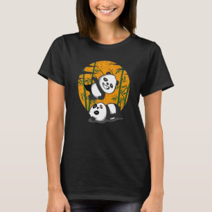Wrestling Pandas Chinese Bamboo Eating Animals Be T-Shirt