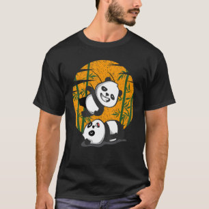 Wrestling Pandas Chinese Bamboo Eating Animals Be T-Shirt