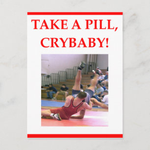 wrestling postcard