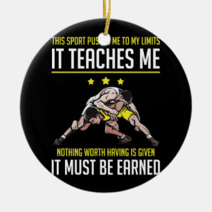 Wrestling Pushes Me To My Limits It Teach Me Ceramic Tree Decoration