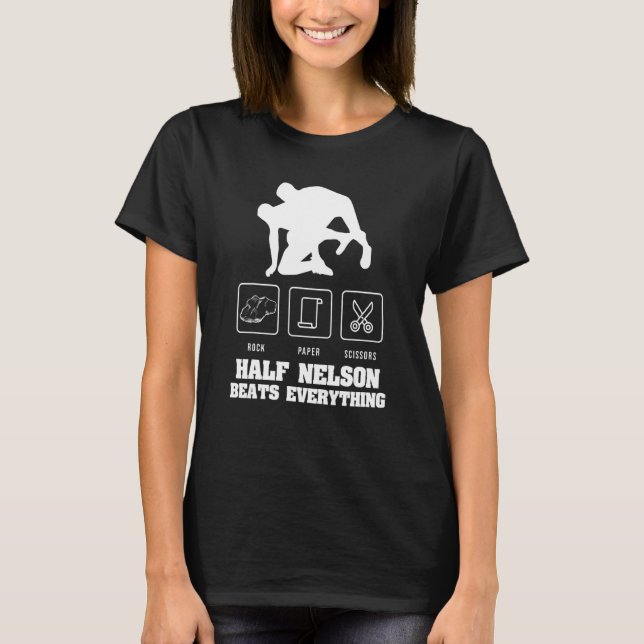 Wrestling Rock Paper Scissors Usa Beats Everything T-Shirt (Front)