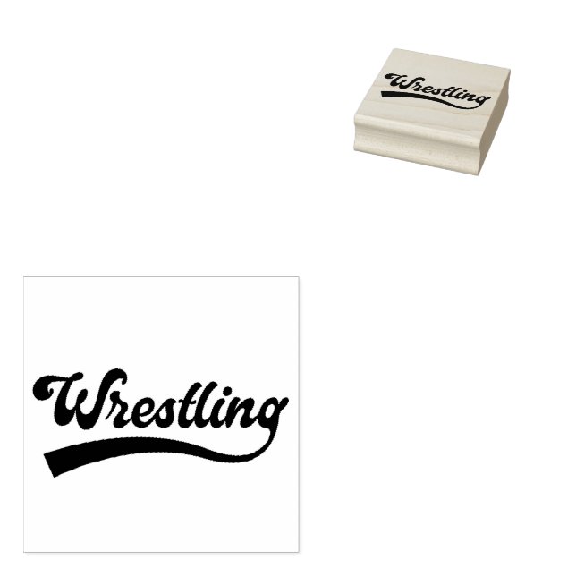 Wrestling   rubber stamp (Stamped)