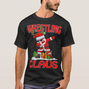 Wrestling Santa Claus Christmas Matching Costume T-Shirt