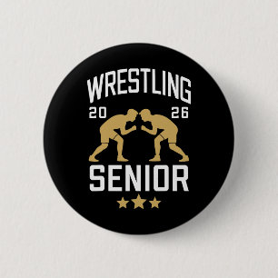 Wrestling Senior 2026 Graduation 6 Cm Round Badge