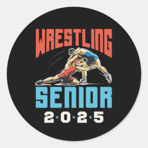 Wrestling Senior Class of 2025 Graduation Classic Round Sticker
