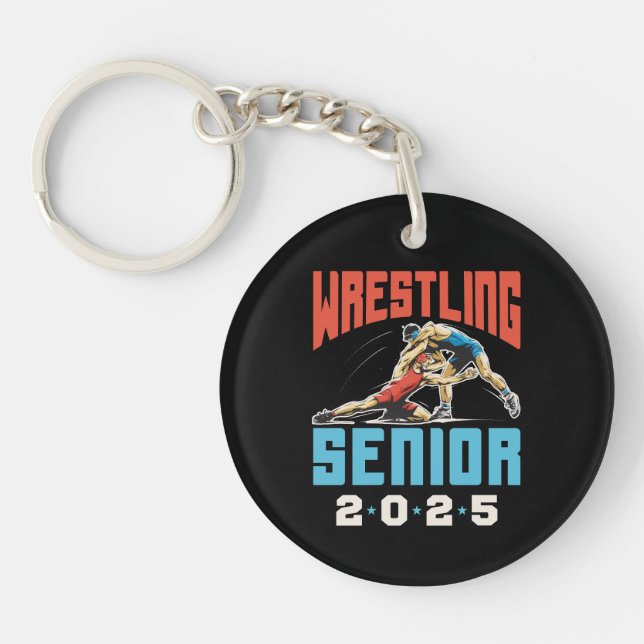 Wrestling Senior Class of 2025 Graduation Key Ring (Front)