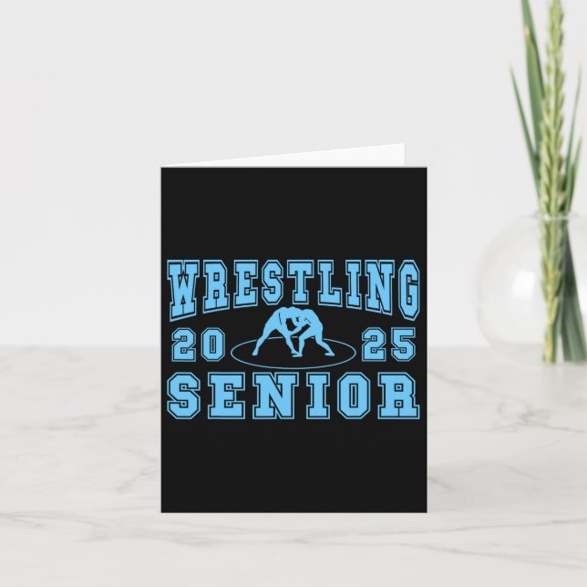 Wrestling Senior Night Wrestling Senior 2025 Gradu Card (Front)
