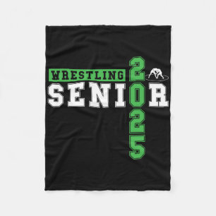 Wrestling Senior Night Wrestling Senior 2025 Gradu Fleece Blanket