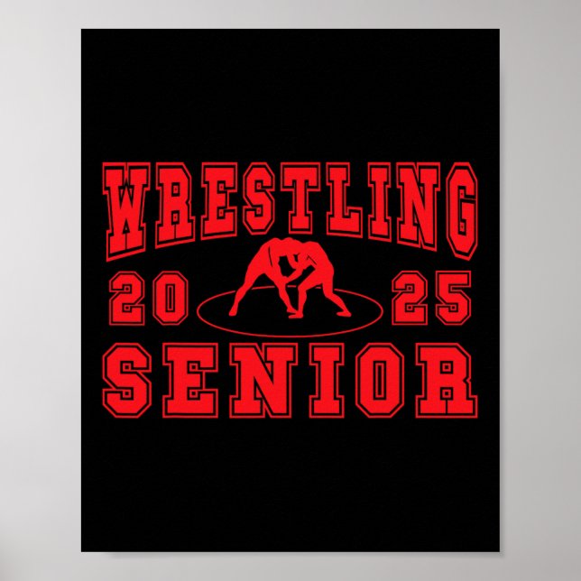 Wrestling Senior Night Wrestling Senior 2025 Gradu Poster (Front)