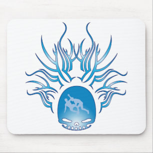 Wrestling Skull Mouse Mat