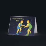WRESTLING SON BIRTHDAY CARD<br><div class="desc">Here's the perfect birthday card for the son who wrestles.</div>