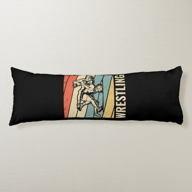 Wrestling Sport Wrestler Lover Funny Gift Body Cushion (Front)