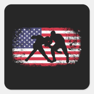 Wrestling Square Sticker