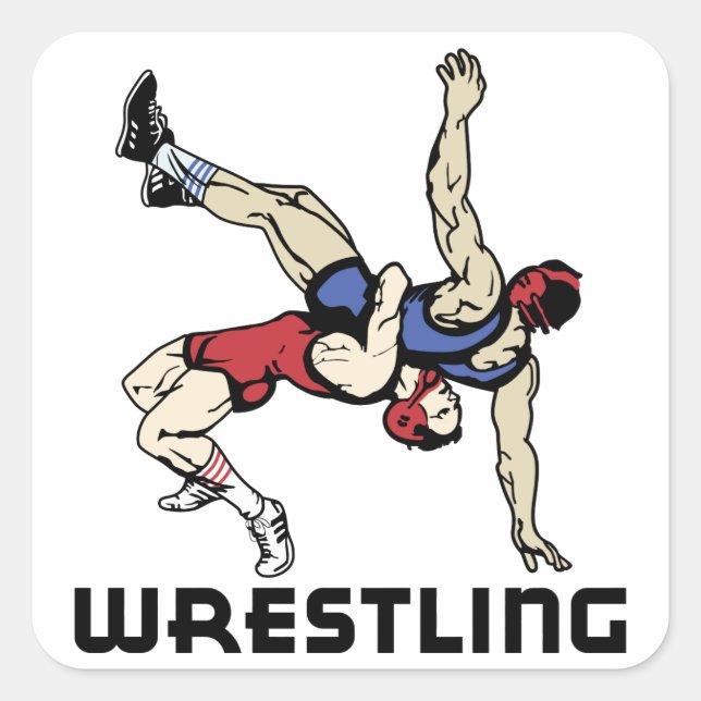 Wrestling Square Sticker (Front)