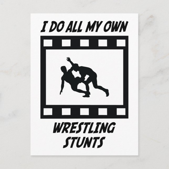 Wrestling Stunts Postcard (Front)