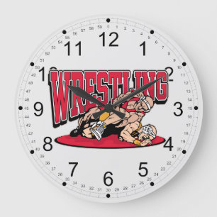 Wrestling Takedown Large Clock