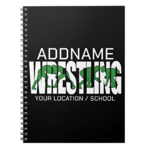 Wrestling Team ADD TEXT School Athlete Wrestler  Notebook