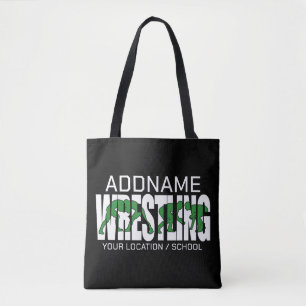 Wrestling Team ADD TEXT School Athlete Wrestler Tote Bag