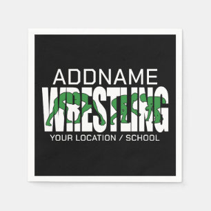 Wrestling Team ADD TEXT School Varsity Wrestler  Napkin