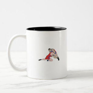 Wrestling Two-Tone Coffee Mug
