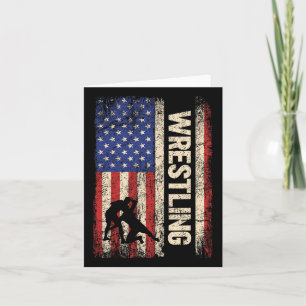 Wrestling Usa American Flag Shirt Wrestle 4th Of J Card