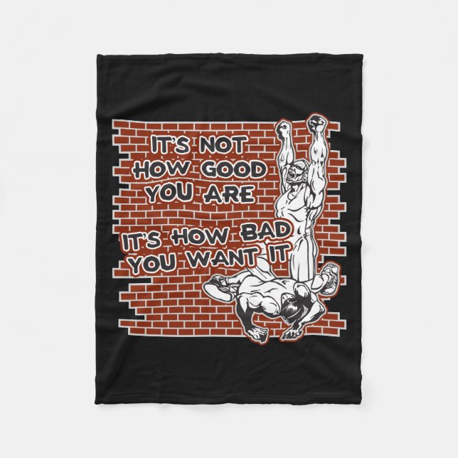 Wrestling Victory Fleece Blanket (Front)