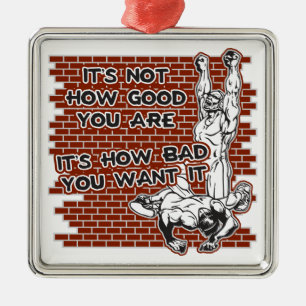 Wrestling Victory Metal Tree Decoration