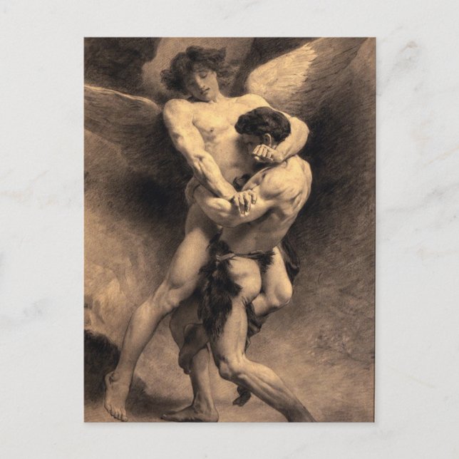 Wrestling with Angels Postcard (Front)