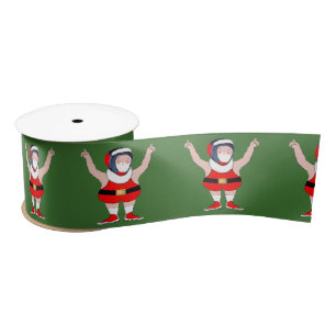 Wrestling Wrestler Christmas Holiday Satin Ribbon