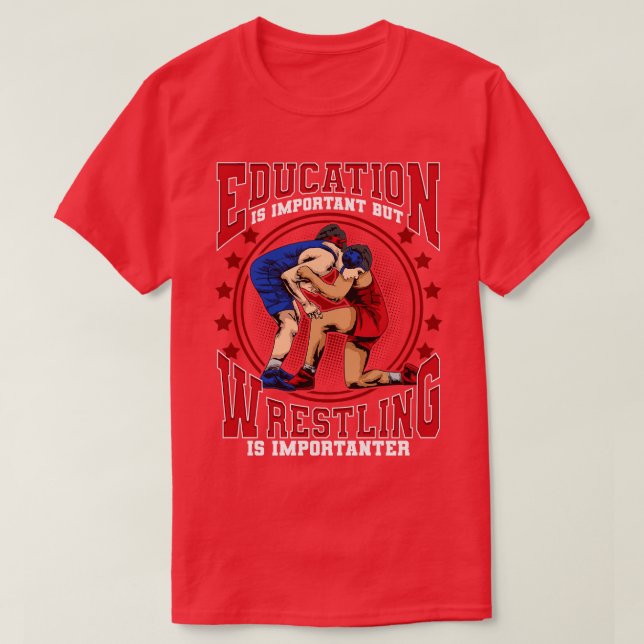 Wrestling Wrestler Combat Sports T-Shirt (Design Front)