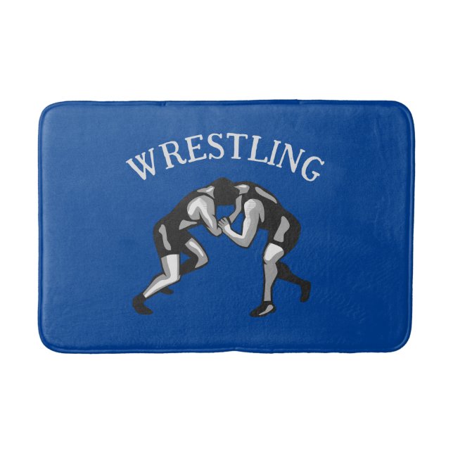 Wrestling Wrestler Design Bath Mat (Front)