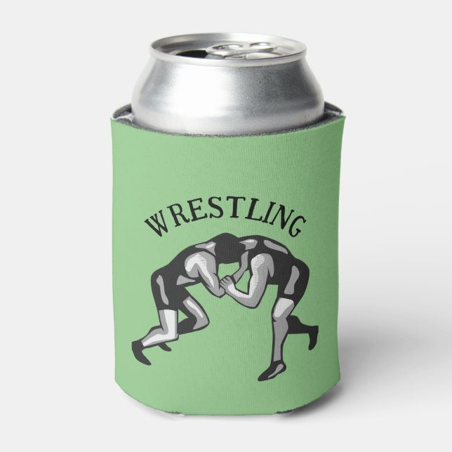 Wrestling Wrestler Design Can Cooler (Can Front)