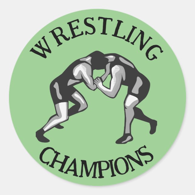 Wrestling Wrestler Design Classic Round Sticker (Front)