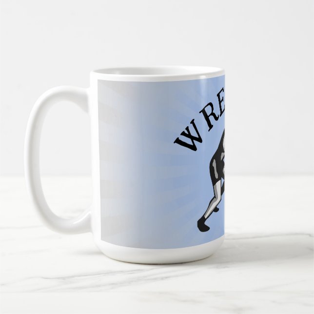 Wrestling Wrestler Design Coffee Mug (Left)