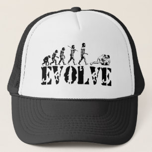 Wrestling Wrestler Grappling Sports Evolution Art Trucker Hat