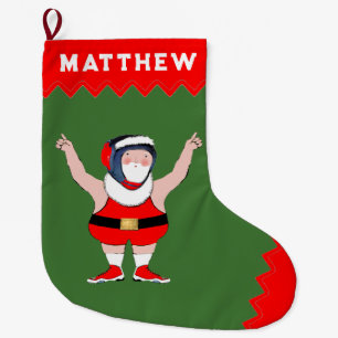 Wrestling Wrestler Holiday Gift Large Christmas Stocking