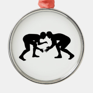 Wrestling Wrestler Metal Tree Decoration